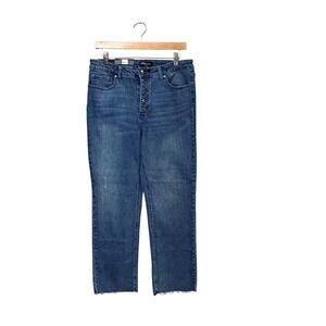 Kenneth Cole New York Womens High Rise Straight Leg Button Fly Jeans Perry  10